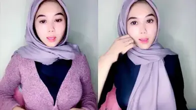 SunGirl Jilbab Cantik Live Host Pamer Goyangan Nakal
